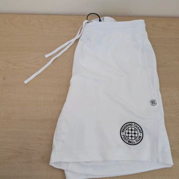 Reigning Champ Men's Large Football Club White Shorts - Picture 4 of 5